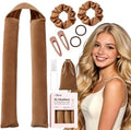 LitBear Jumbo Heatless Curls Overnight Set for Long Thick Hair, Black by LitBear