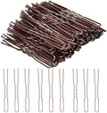 2.4 Inch U Shaped Brown Hair Bobby Pins Metal Clips Twisted Curved Ball Tips Non-slip Decorative Thick Long Short Women Girls Nickel Free Hairdressing Wedding Accessories with Case 100 PCS by Pagabach