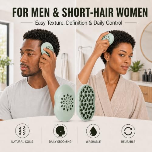 Starter Loc Tool for 3C-4C Hair, Washable TPE Hair Sponge Alternative for Black Men and Women, Twist Styling Tool for Natural Coils, Reusable Afro Curl Tool(1, green) - Image 7