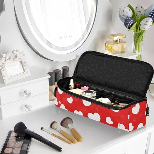 Love Hearts Hair Tools Travel Bag Portable Carrying Case Travel Pouch Organizer with Heat Resistant Mat for Hair Dryer Curling Iron Flat Irons - Image 7