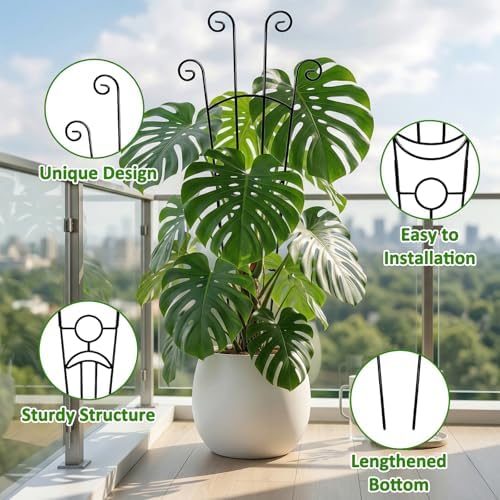 Monstera Plant Support - 32.6 Inch Tall Trellis with 2 Pack Plant Stakes for Your Large Climbing Monstera Deliciosa | Indoor Plant Climbing Frame for Potted Growth - Image 5