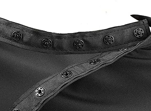 Black Waterproof Hair Salon Cape with Metal Snap Closure - 15 Pack - Image 4