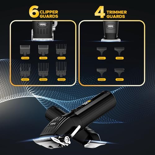 Professional Hair Clippers for Men Beard Trimmers Kit Zero Gapped Haircut Grooming Shaver Gift for Men Women Barber Kids (Black) - Image 3