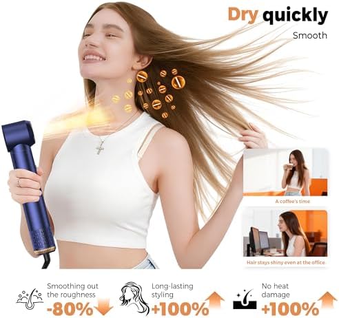 OKWRAP 5-in-1 Blow Dryer Brush, Hot Air Styler with Auto-Wrap Curlers - Image 5