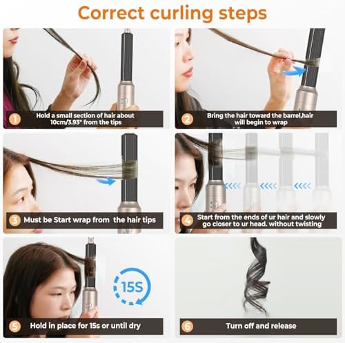 OKWRAP 6 in 1 Blow Dryer Brush and Auto Wrap Hair Styler - Image 3