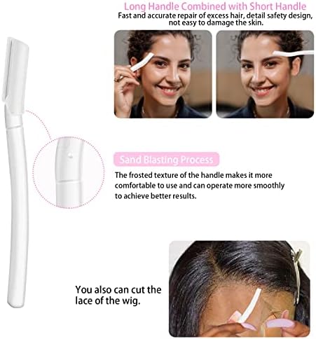 Goiple 11 PCS Wig Kit for Lace Front Wigs for Beginners, Hair Wax Stick Lace Melting Elastic Band for Wigs, Edge Laying Scarf, Eyebrow Razor, Tweezer, Edge Brush, Wig Band, Mini Scissor, Comb (Beige) - Image 6