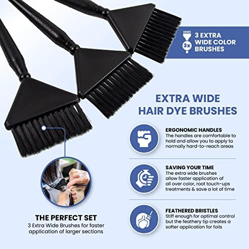 3 Extra Wide Hair Dye Brushes - Coloring Brushes - Hair Color Tint Brush - Image 3