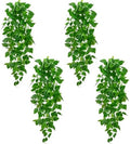 BLEUM CADE 4Pcs Fake Hanging Plants, 9 Branch Artificial Hanging Plant, Lush Faux Pothos Vines for Home Room Wall Shelf Porch Outdoor Indoor Decor (No Baskets) by BLEUMCADE