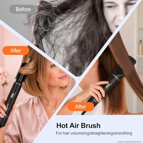 5-in-1 Hair Dryer Brush Set, Hot Air Styler with Auto-Wrap Curlers - Image 6