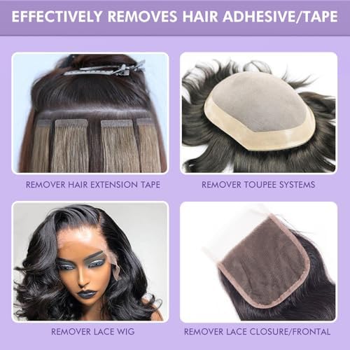 Dolahair Lace Glue Remover for Lace Wigs, Tape-in Extensions Remover, Double-Sided Extension Tape Remover - Image 4