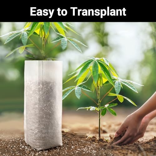Fabric Grow Bags - 7.87x13.77 inches Breathable Seed Starter Plant Grow Bags for Seedling Pots, Nursery Pots for Plants, 50pcs - Image 4