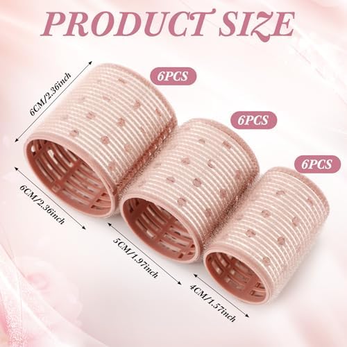 Therwen 18 Pcs Thermal Hair Roller for Women with Long Hair,Terracotta - Image 2