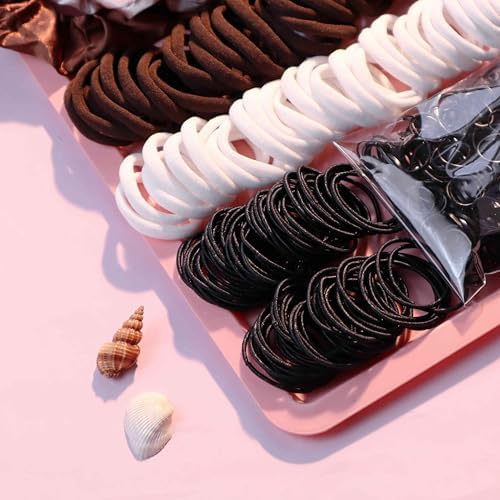 YANRONG Hair Accessories Set - 755 Seamless Ponytail Holders, Variety of Scrunchies, Bands, and Hair Ties for Thick and Curly Hair (light brown) - Image 6