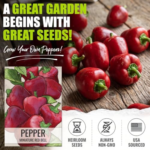 Seed Needs Mini Red Bell Pepper Seeds to Plant Vegetables - 10 Packs - Image 2