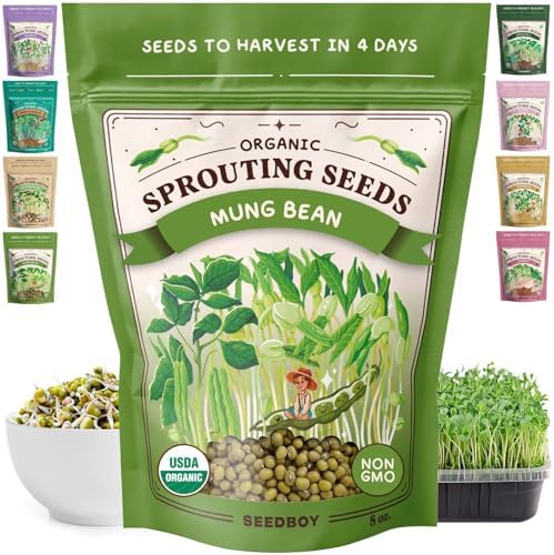 Seedboy Organic Non-GMO Sprouting Seeds (Mung Bean) by Seedboy