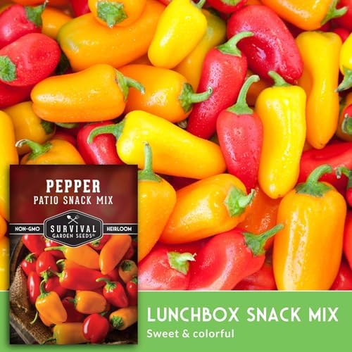 Patio Snack Mix Mini Sweet Pepper Seeds for Planting (5 Pack) - Image 4