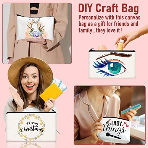 Legigo Blank Canvas Bags Zipper Pouch Makeup Bags Pencil Pouch Bulk - Image 6