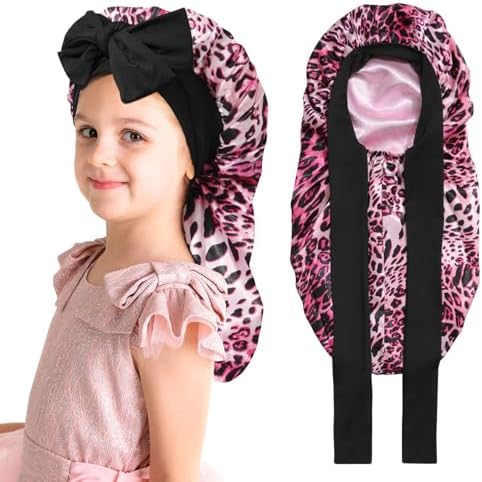 AWAYTR Kids Bonnets for Girls - Satin Long Hair Braid Bonnet for Sleeping by AWAYTR