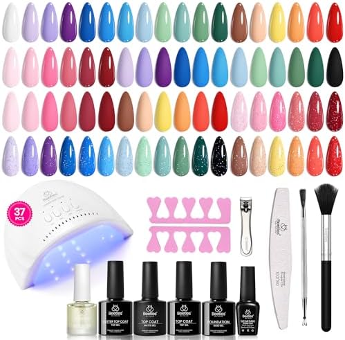 Beetles Gel Nail Polish Kit with U V Light - 37Pcs 25 Colors Gel Polish Kit by beetlesGelPolish