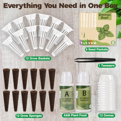 Herb & Salad Seed Pods Kit Hydroponic - 12 Refill Grow Pods with 6-Packet Seeds of Basil, Cherry Tomato, Mini Cucumber, Lettuce, Spinach & Parsley, Compatible with All Hydroponics Growing Systems - Image 6