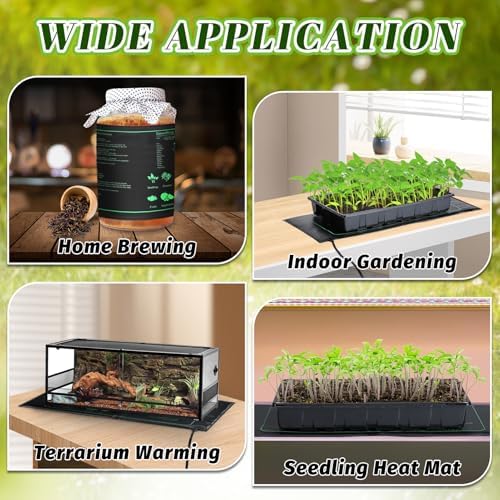6 PCS Durable Seedling Heat Mat for Plants - 10'' x 20.5'' Bulk Seed Starting Heating Mat for Indoor Grarden Greenhouse, Waterproof Warm Hydroponic Seed Mat for Plant Germination Growth - Image 7