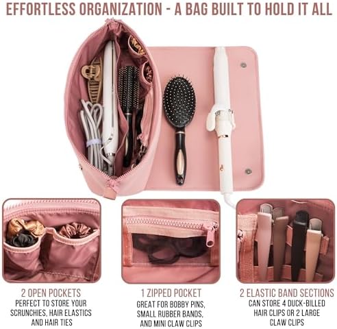 BAREFOOT CARIBOU Hair Tools Travel Bag and Heat Resistant Mat 17" (Dune) - Image 6