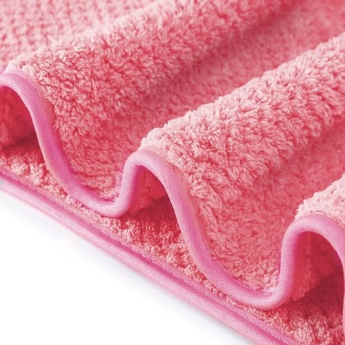 MaopaoBeauty 6 Pack Washcloth Towels Set, Waffle Hand Towels Set, Microfiber Super Soft Highly Absorbent, Sturdy Quick Drying Towels for Bathroom, Gym, Sports, Yoga, Hot Pink - Image 5