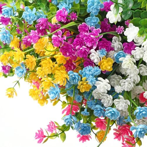 WILLBOND 12 Bundles UV Resistant Faux Flowers, Lovely Color - Image 4