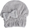 HOPESHINE Microfiber Hair Towel Cap for Women Wet Short or Long Curly Hair Super Absorbent Quick Dry Turbans Anti Frizz Great Gift for Women and Girls (Grey, 1) by HOPESHINE
