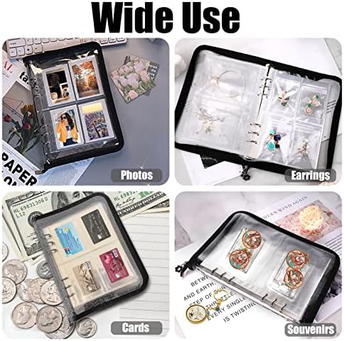 Travel Jewelry Organizer Transparent Jewelry Storage Book Set Black - Image 2