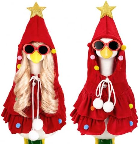 3PCS Porch Goose Outfits Christmas Tree Set for 17 & 23 Inch Goose Statue by ZYIDBNG