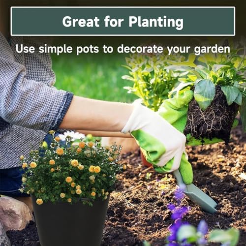 7 Gallon Nursery Pot 10-Pack Plastic Garden Planter Pots - Image 6