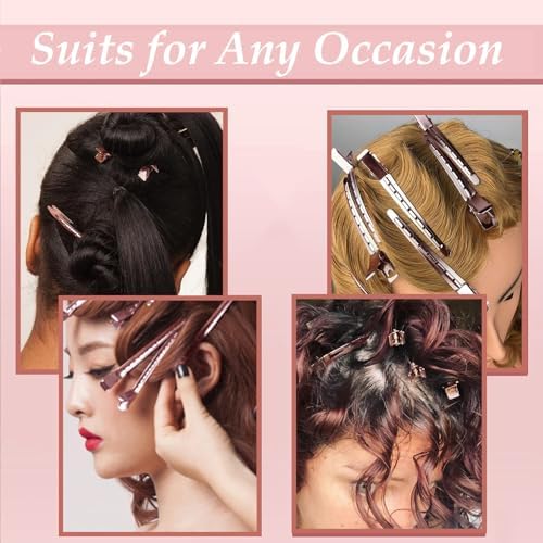 40 PCS 3.5 Inch Pink Duck Billed Clips,Metal Alligator Curl Hair Clips with Holes for Styling, Coloring, Thick Hair Rollers, Salon Use,Alligator Clips for Women for Thick Hair & Thin Hair,Pink - Image 5