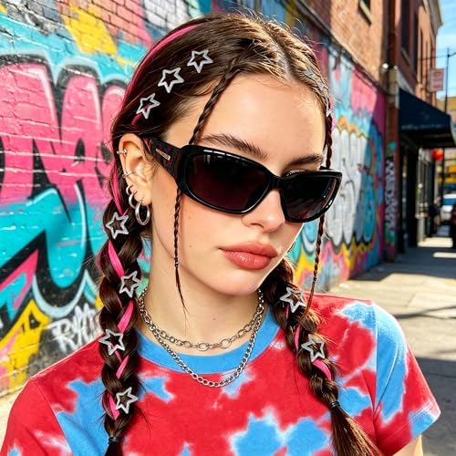 VIBILIA 18 Pcs Star Hair Clips Y2K Non-Slip Snap Hair Accessories,Silver - Image 3