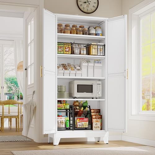 GAIOUS 71" Tall Metal Storage Cabinet with 2 Doors and 4 Adjustable Shelves by GAIOUS