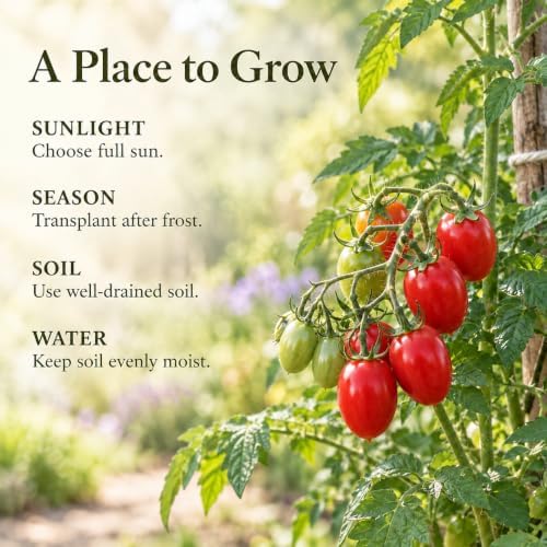 ZEshops 200 Red Grape Tomato Seeds for Planting, Vegetable Garden - Image 5