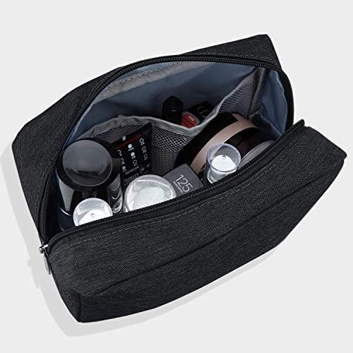 E-Tree Makeup Bag, Big Travel Make up Pouch, Zipper Large Cosmetic Brush Skin Care Case, Toiletry Bags for Traveling Women Man,Tech Electronic Organizer,Small Canvas Storage for Personal Items,Black - Image 6