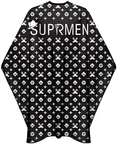 Barber Capes for Men Professional Haircut Capes with Snaps Salon Capes for Stylist -63"*56"(Black) by LxrEcksto
