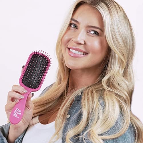 The Knot Dr. for Conair Hair Brush, Wet and Dry Detangler, Removes Knots and Tangles, For All Hair Types, Pink (Pack of 2) - Image 6