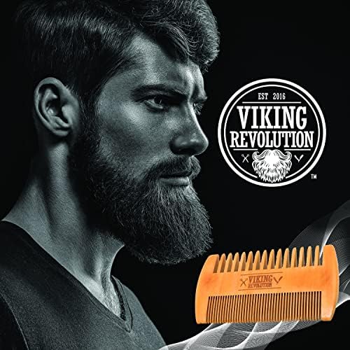 Viking Revolution Wooden Beard Comb and Case - Pocket Comb - Image 5