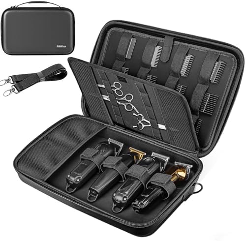 Barber Bags for Hair Clippers and Supplies, Hair Cutting Barber Case Supplies Organizer, Hair Trimmer Organizer for Men Razor Guard Grooming Kits (Case Only) by Unknown