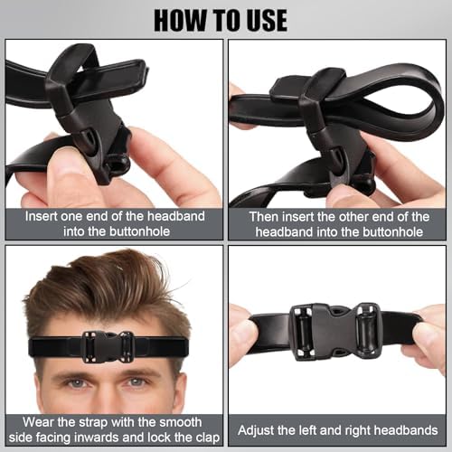 Fade Hair Trimming Guide for Men Haircut, Adjustable Silicone Curved Haircut Band, Curved Positioning Comb and Flat Top Comb for Home DIY Haircuts, Self Haircut Kit Guide Salon Styling Tools - Image 6