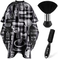 NICEMOVIC Hair Cutting Barber Cape for Men Women Kids with Neck Duster Brush and Barber Brush, Professional Barber Accessories Cleaning Supplies for Salon Haircut Styling by NICEMOVIC