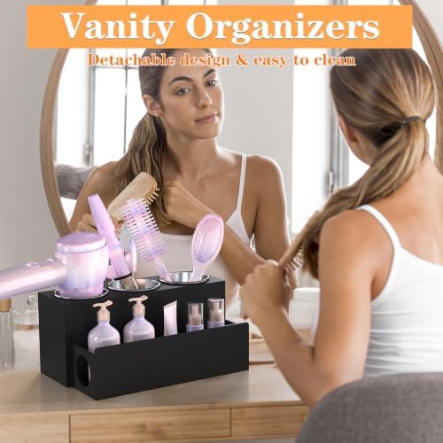 Matte Black Countertop Hair Tool Organizer - Image 2