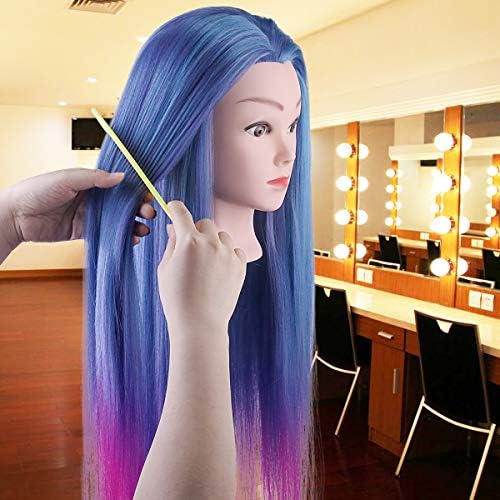 Mannequin Head with Hair, TopDirect 29" 100% Synthetic Fiber Training Head Manikin Cosmetology Hair Doll Head Styling Hairdressing Training Braiding Practice Heads with Clamp Holder and Tools - Image 7