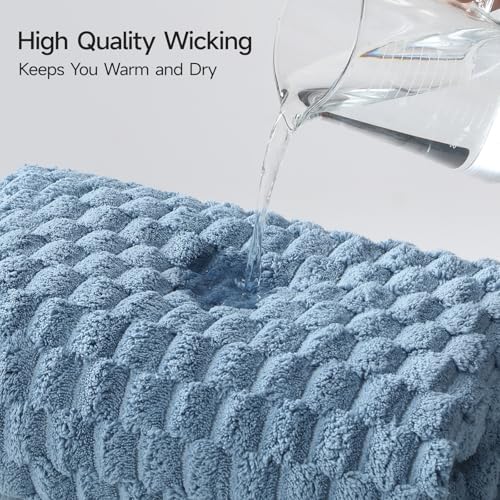 REDKISS 4 Pack Blue Bath Towels for Bathroom, Ultra Soft, 27"x55" - Image 6