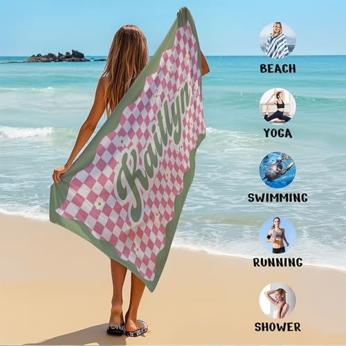 JML Personalized Beach Towel with Name, Microfiber, 35 x 70 in - Image 6