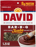 DAVID Jumbo Sunflower Seeds, Bar-B-Q Flavor, 5.25 oz. by DAVID