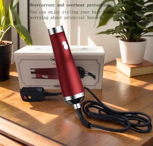 [22m/s High Speed] Portable Hair Dryer, Travel Hair Dryer Featuring Negative Ion Technology - Offers 3 Heat/Speed Settings, 110 Voltage, and Low Noise Motor, Ideal for Home, Travel (red) - Image 6