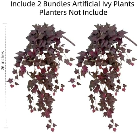 Fall Artificial Plants Fake Ivy Hanging Vines Greenery for Outdoor Planter - Image 3
